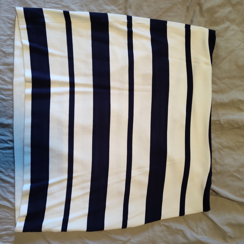 Banana Republic Navy and White Striped Skirt